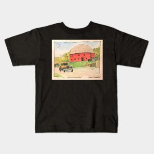 Arcadia Round Barn on Route 66 in Arcadia, Oklahoma Kids T-Shirt